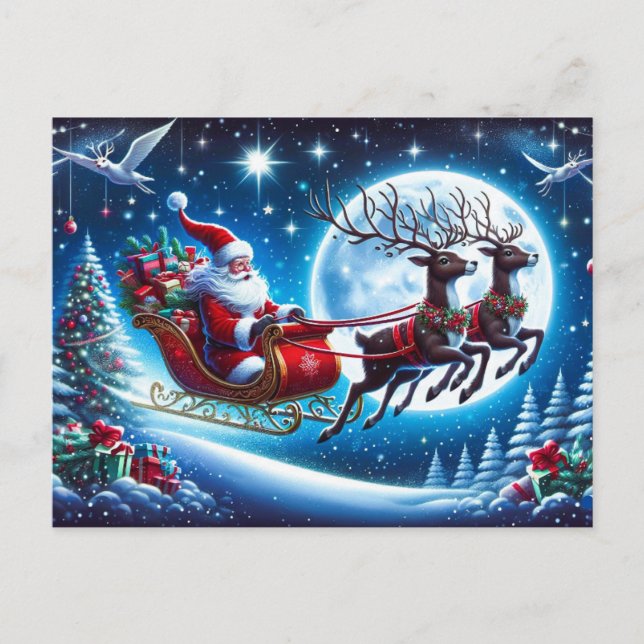 Papais noeis de cartões postais de feriado (Frente)