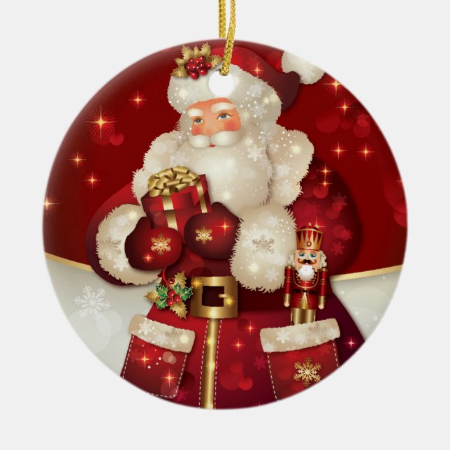 Papais noeis de enfeites de natal (Frente)