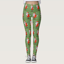Papais noeis de esqui Leggings de Natal