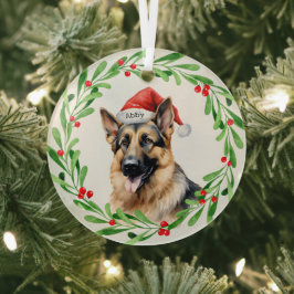 Papais noeis de German shepherd de Cão de Natal