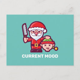 Papais noeis de humor atuais e cartão postal Elf