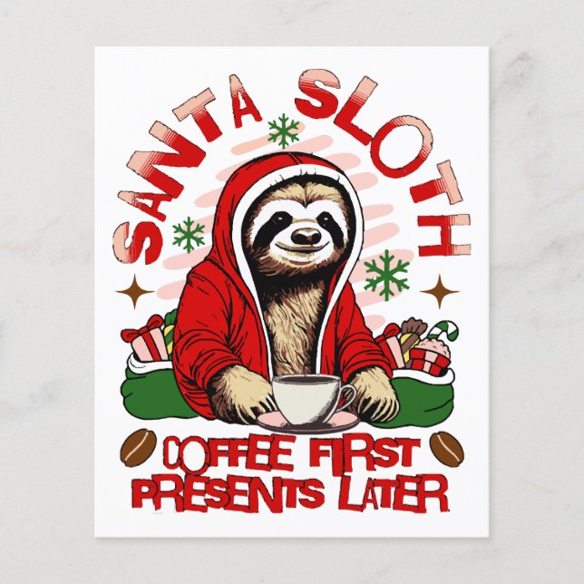 Papais noeis de lama tomando café (Frente)