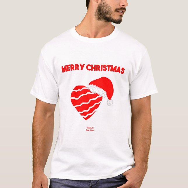 Papais noeis de Natal Camisa Básica Branca de Home (Frente)