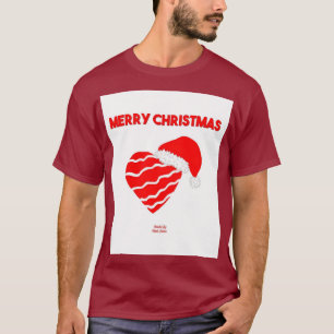 Papais noeis de Natal Camisa Básica do Coração Mas