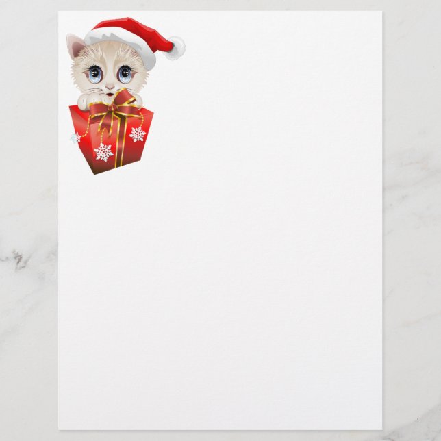 Papais noeis de Natal de Kitten com presentes (Frente)