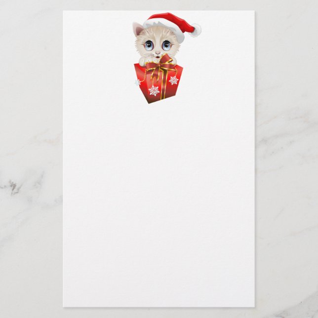 Papais noeis de Natal de Kitten com presentes (Frente)