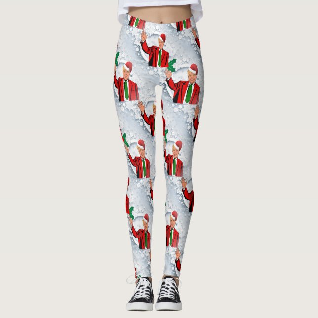 papais noeis de natal donald trump leggings (Frente)