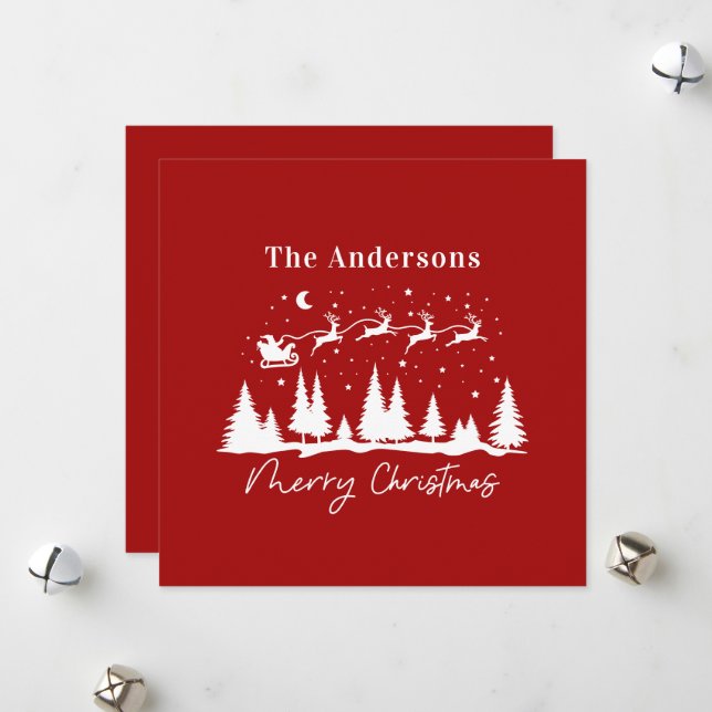 Papais noeis de Natal e cartão de feriado para dor (Frente/Verso In Situ)