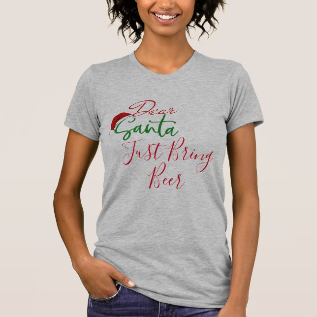 Papais noeis de Natal engraçadas Camisas Camiseta  (Frente)