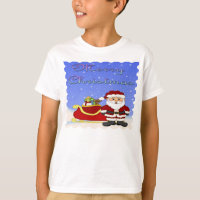Papais noeis de Natal Feliz Camisa de Capa Longa d