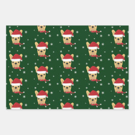 Papais noeis de Natal Floco de Neve Francês