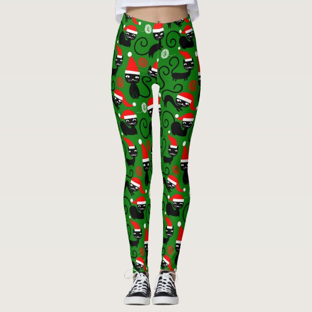 papais noeis de natal leggings (Frente)