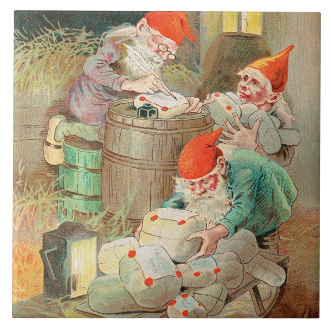 Papais noeis de Natal suecos (por Jenny Nyström) (Frente)