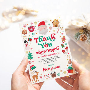 Papais noeis de Natal Verdes Vermelhas Cartões de 