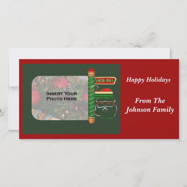 Papais noeis de Natal voltam para o Cartão com fot (Frente)