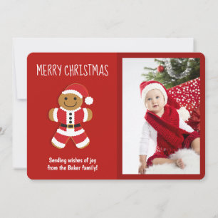 Papais noeis de pão de gengibre Cartão plano de Na