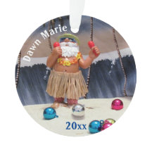 Papais noeis de Partido Personalizado - Ornamento 