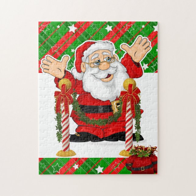 Papais noeis de Quebra-cabeça de Natal (Vertical)