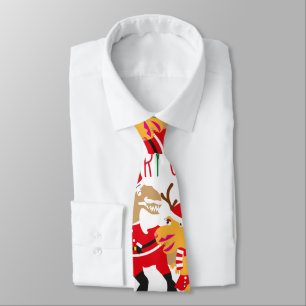 papais noeis de renas de natal alegres gravatas de