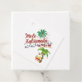 Papais noeis de surfe no Havaí - Etiqueta de prese