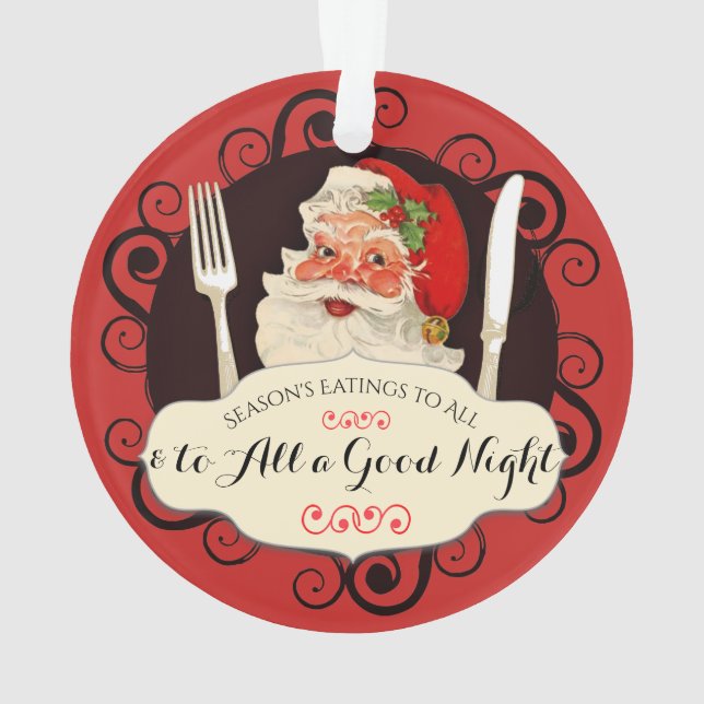 Papais noeis de vinheta utensílios Enfeites de nat (Verso)