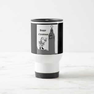 Papais noeis de Vintage Grande Caneca de viagem de