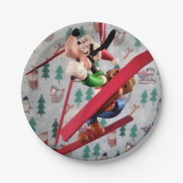 Papais noeis do Danny Duck. pratos de papel