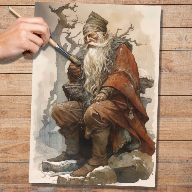 Papais noeis do Homem Antigo 4 Papel de Decoupage (Criador carregado)