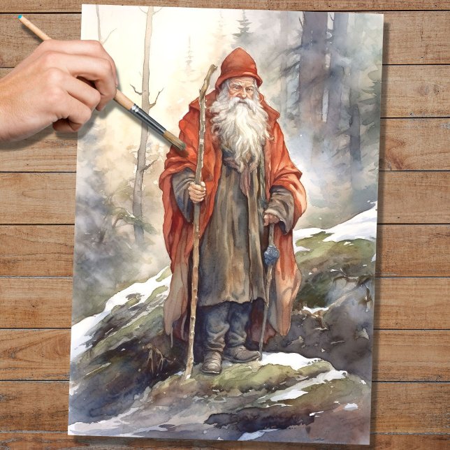 Papais noeis do Homem Antigo 6 Papel de Decoupage (Criador carregado)