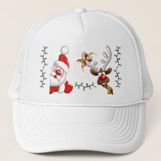 Papais noeis e boné Rudolph