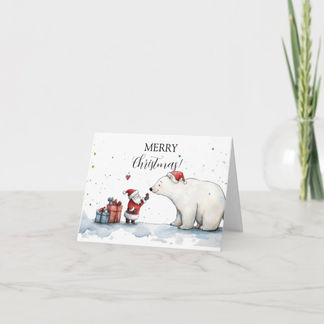 Papais noeis E Cartão De Natal (Frente)