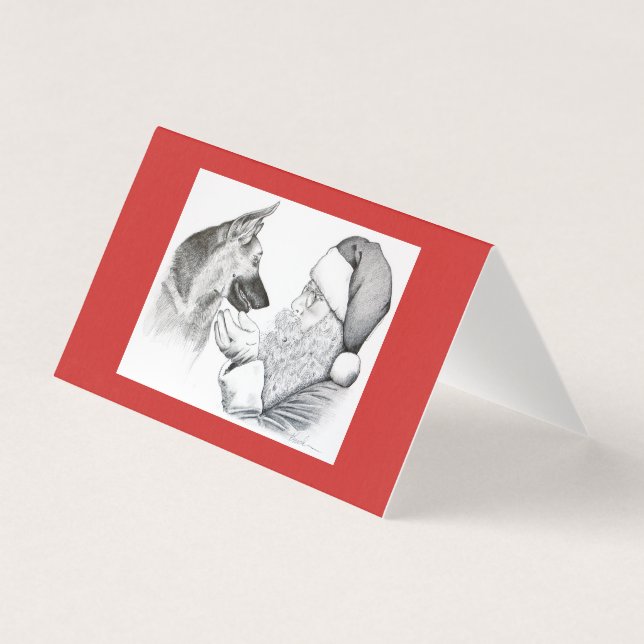 Papais noeis e Natal German shepherd (Frente)