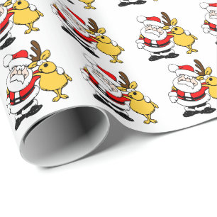 Papais noeis e papel para presentes de Natal em Re