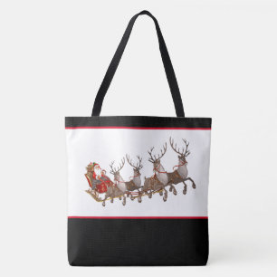 Papais noeis e Sleigh de Tote de Natal