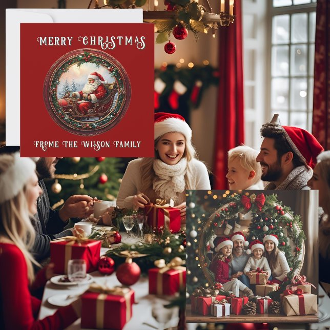 Papais noeis em seu Cartão de Saudação Sleigh (Criador carregado)