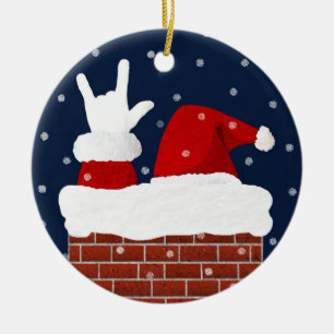 Papais noeis Enfeites de natal c/ I Love You in AS