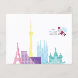 Papais noeis Engraçados Cartão de Viagem de Natal 