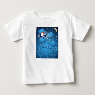 Papais noeis estão vindo para a camiseta do bebê