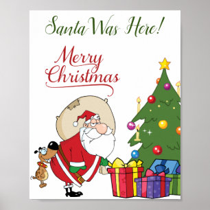 Papais noeis Estavam Aqui Feliz Poster de Natal
