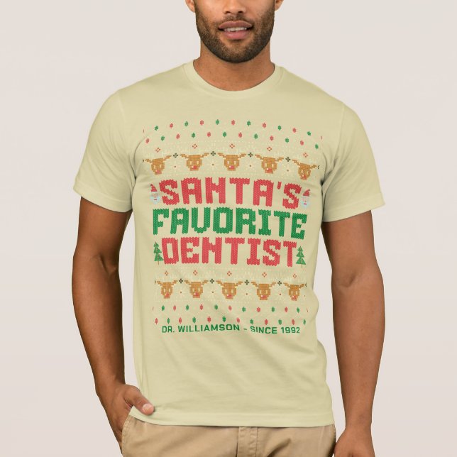 Papais noeis Favoritos Dentist Ugly Christmas Pers (Frente)