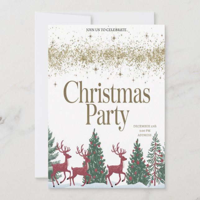 Papais noeis Feliz Convite de festas de Natal Fest (Frente)