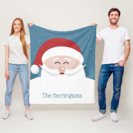 Papais noeis felizes com os cobertores de nomes pe