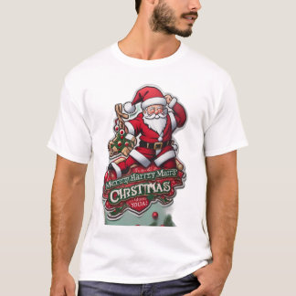 Papais noeis Festivos Design de Camisa de Natal