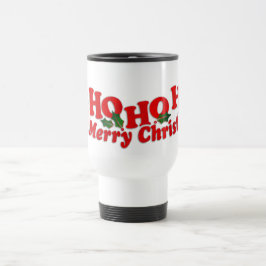 Papais noeis "Ho Ho Feliz Natal" caneca de viagem