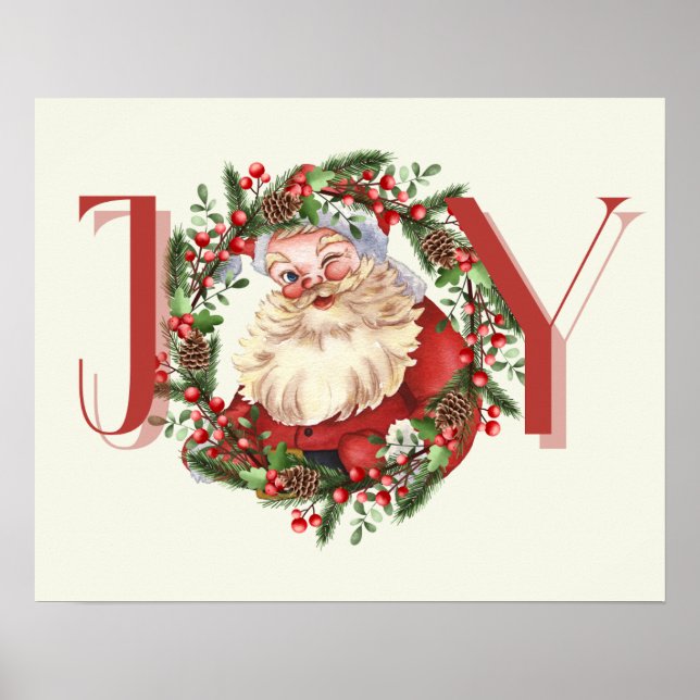 PAPAIS NOEIS JOY Muro de Natal Decor Poster (Frente)