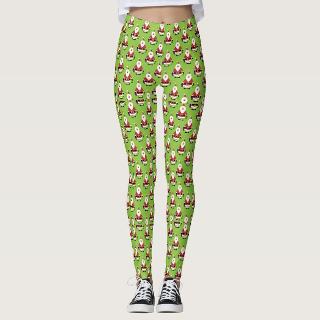 Papais noeis Leggings femininas (Frente)