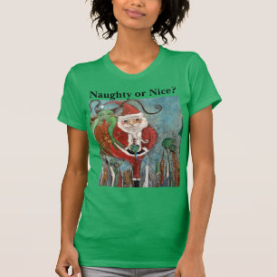 Papais noeis malvados ou bonitos e camiseta Krampu