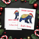 Papais noeis Mel Badger Engraçado Orçamento de Cot<br><div class="desc">É hora de um malvado Natal com um emblema de mel psíquico e nojento e uma citação de ironia de mel para papais noeis. Um texugo de mel maluco vestindo uma ilustração de um animal selvagem com um chapéu de Papai Noel. É melhor ter certeza de que você não está...</div>