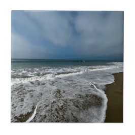 Papais noeis Monica Beach no outono.