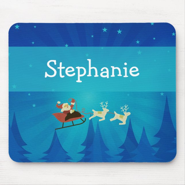 Papais noeis Mousepad de Cena de Inverno (Frente)